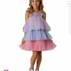 Oh La La! Couture Penelope Pastel Layered Tulle dress 24/2T
